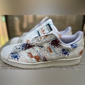 Adidas Originals Superstar Paint Splatter Shell Toe  Sz 8.5